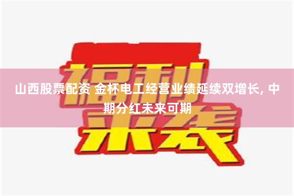 山西股票配资 金杯电工经营业绩延续双增长, 中期分红未来可期