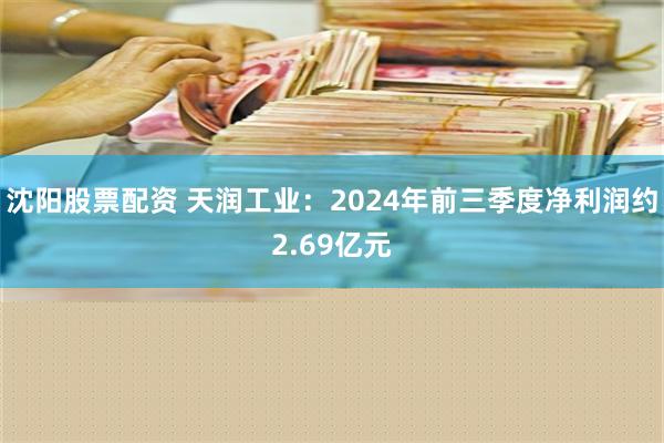 沈阳股票配资 天润工业：2024年前三季度净利润约2.69亿元