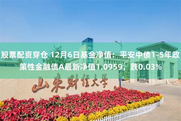 股票配资穿仓 12月6日基金净值：平安中债1-5年政策性金融债A最新净值1.0959，跌0.03%