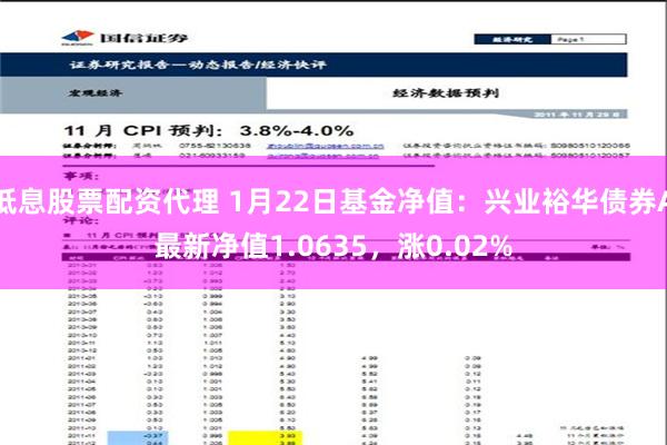 低息股票配资代理 1月22日基金净值：兴业裕华债券A最新净值1.0635，涨0.02%